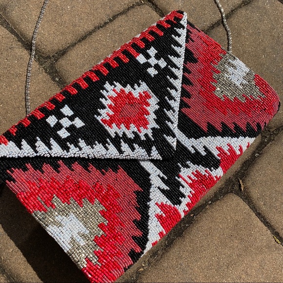 NWT Beaded Convertible Envelope Clutch - Picture 7 of 8